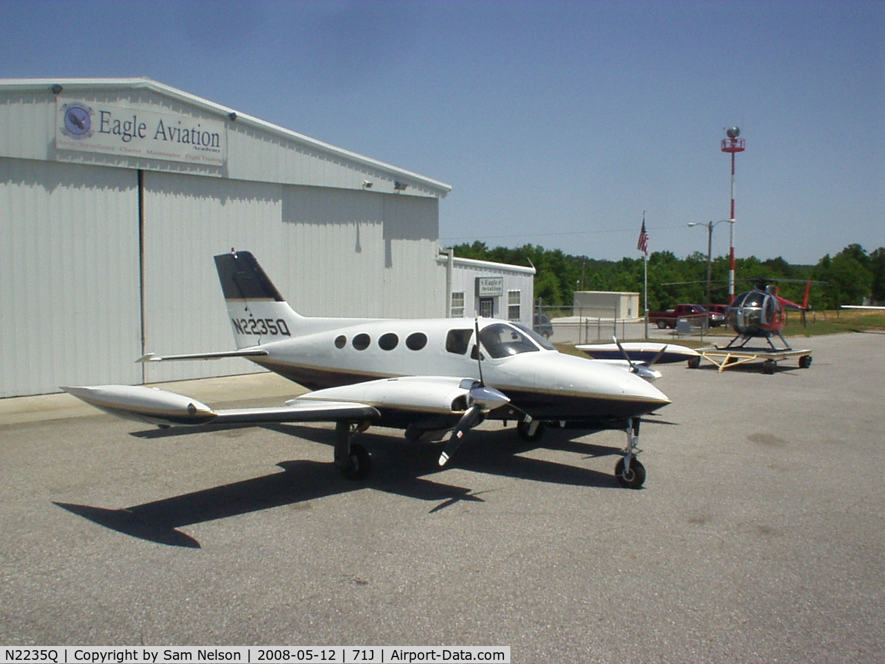 N2235Q, 1968 Cessna 421A Golden Eagle C/N 421A0035, N2235Q at the Eagle Aviation Ramp Ozark Al.