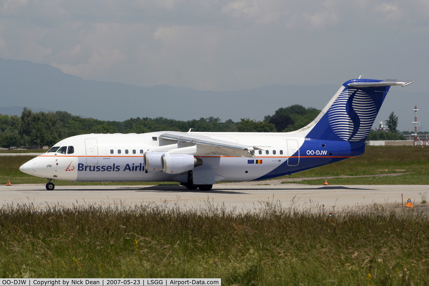 OO-DJW, 1996 British Aerospace Avro 146-RJ85 C/N E.2296, /