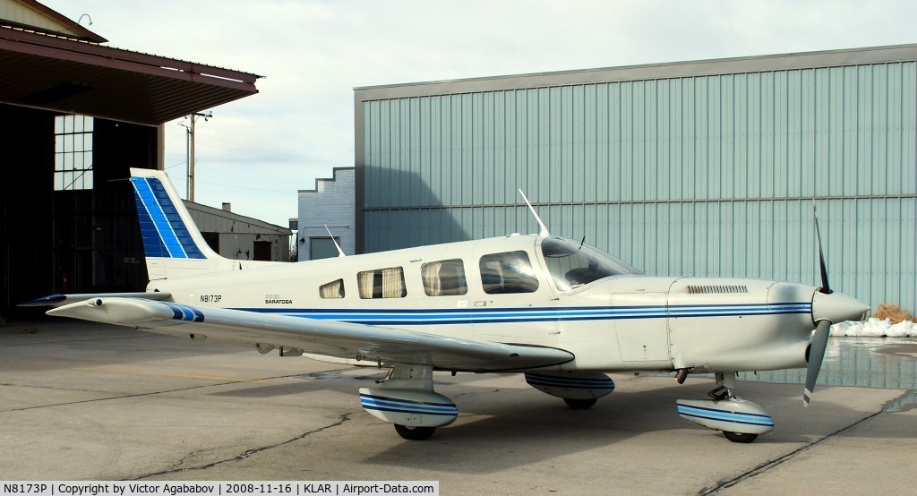 N8173P, 1980 Piper PA-32-301 Saratoga C/N 32-8024015, At Laramie