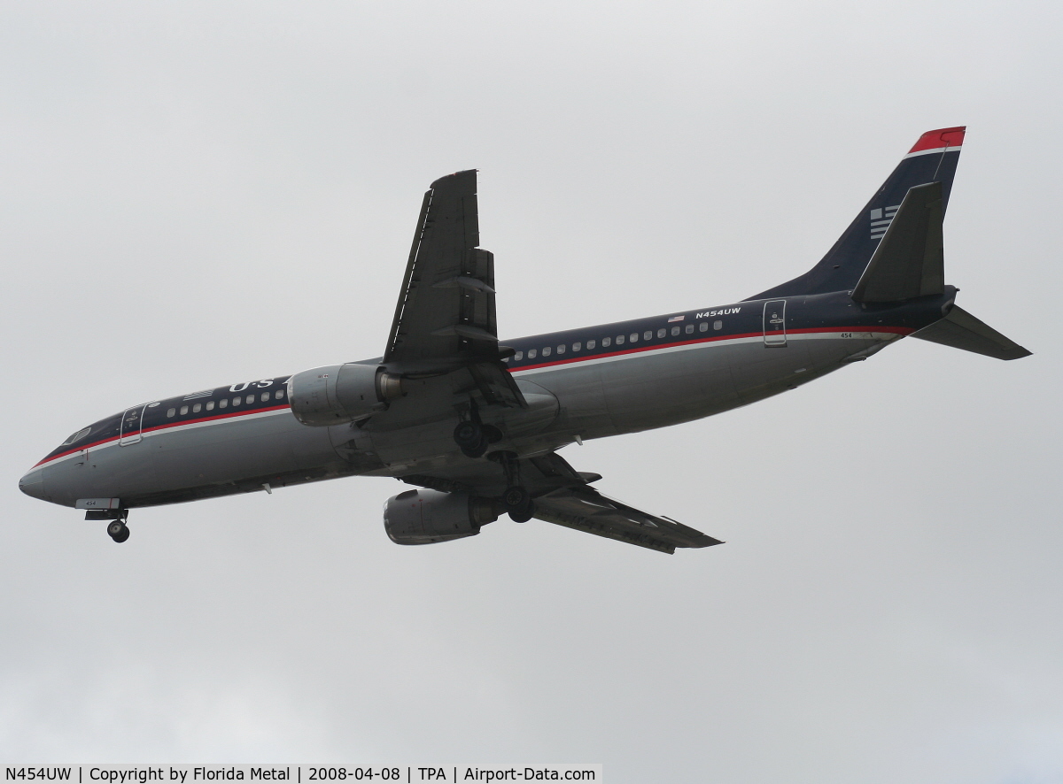 N454UW, 1991 Boeing 737-4B7 C/N 24996, US Airways 737-400