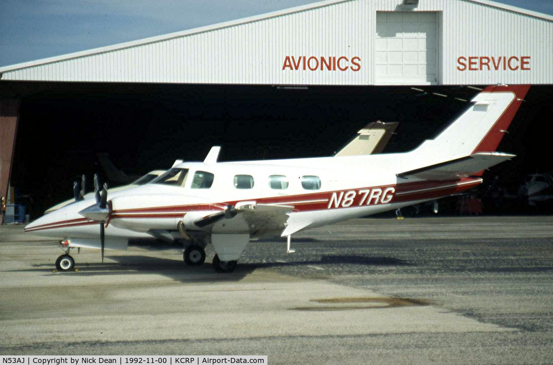 N53AJ, 1977 Beech B-60 Duke C/N P-444, As it was in 1992 N87RG