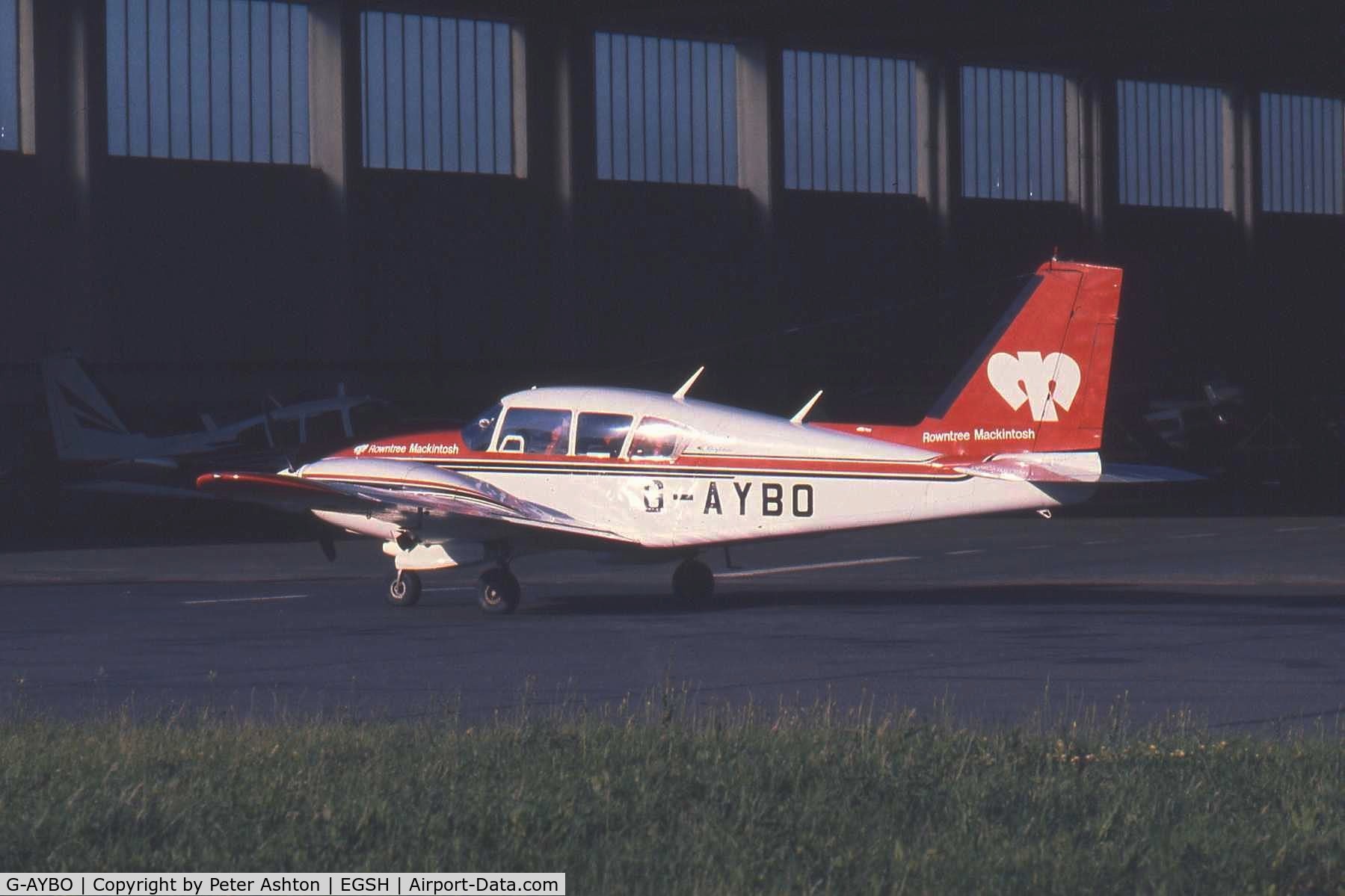 G-AYBO, 1970 Piper PA-23-250 Aztec C/N 27-4510, Rowntree Mackintosh