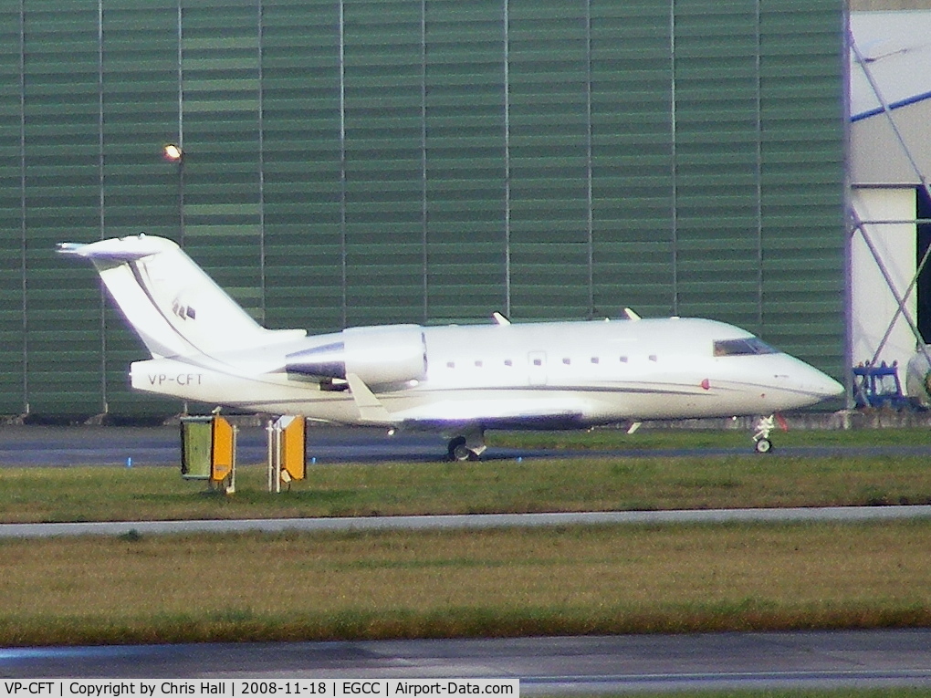 VP-CFT, 1990 Canadair Challenger 601-3A (CL-600-2B16) C/N 5067, Registered in the Cayman Islands but based at Manchester.