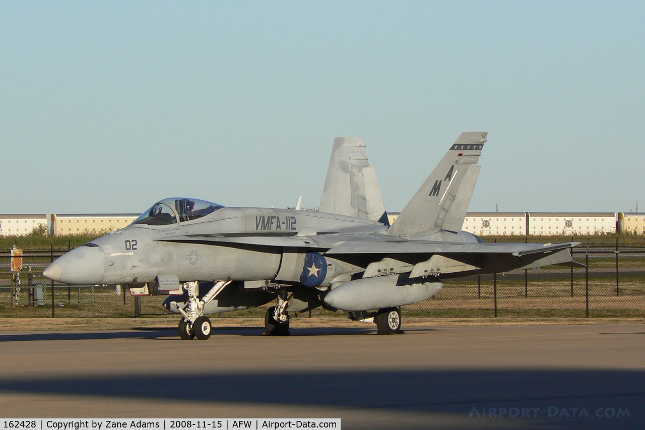 162428, McDonnell Douglas F/A-18A Hornet C/N 0271/A217, At Alliance - Fort Worth VMFA-112 (MA-02) F/A-18A Hornet