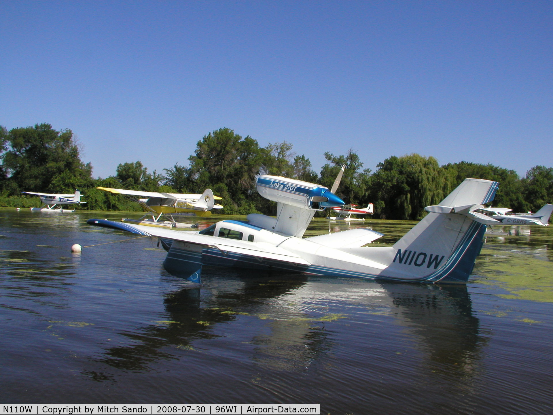 N110W, Aerofab Inc Lake 250 C/N 131, EAA AirVenture 2008.
