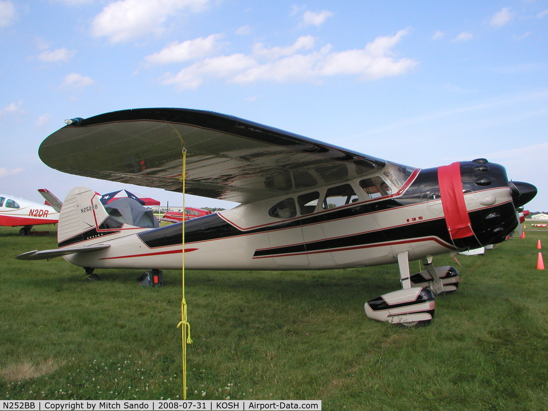 N252BB, 1950 Cessna 195A C/N 7571, EAA AirVenture 2008.