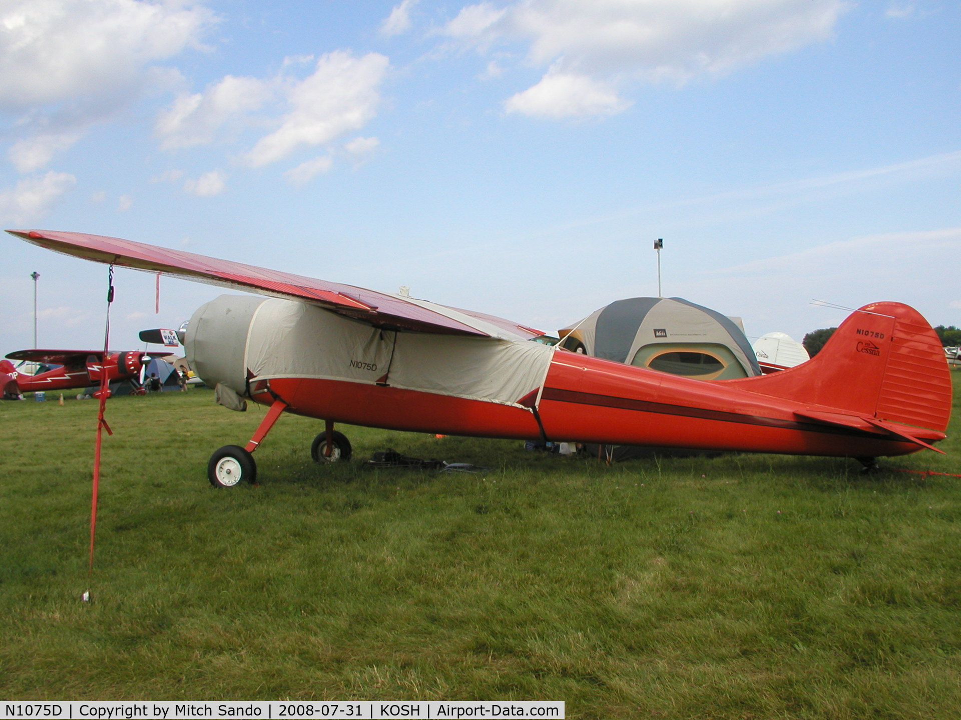 N1075D, 1951 Cessna 195A C/N 7687, EAA AirVenture 2008.