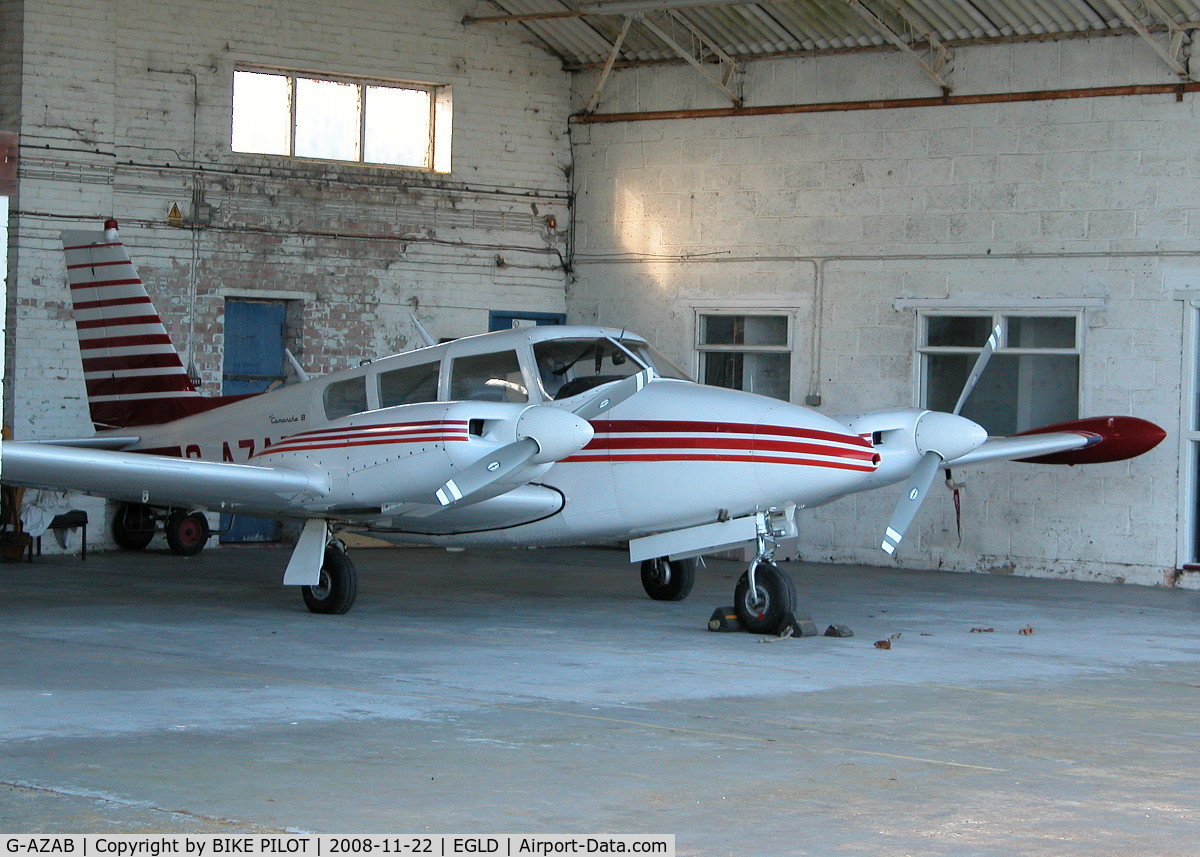 G-AZAB, 1967 Piper PA-30-160 B Twin Comanche C/N 30-1475, PARKED IN THE PILOT CENTRE HANGER
