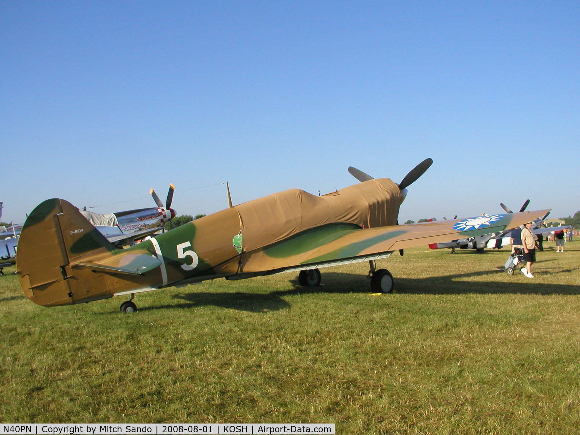 N40PN, 1944 Curtiss P-40N Warhawk C/N 33109, EAA AirVenture 2008.