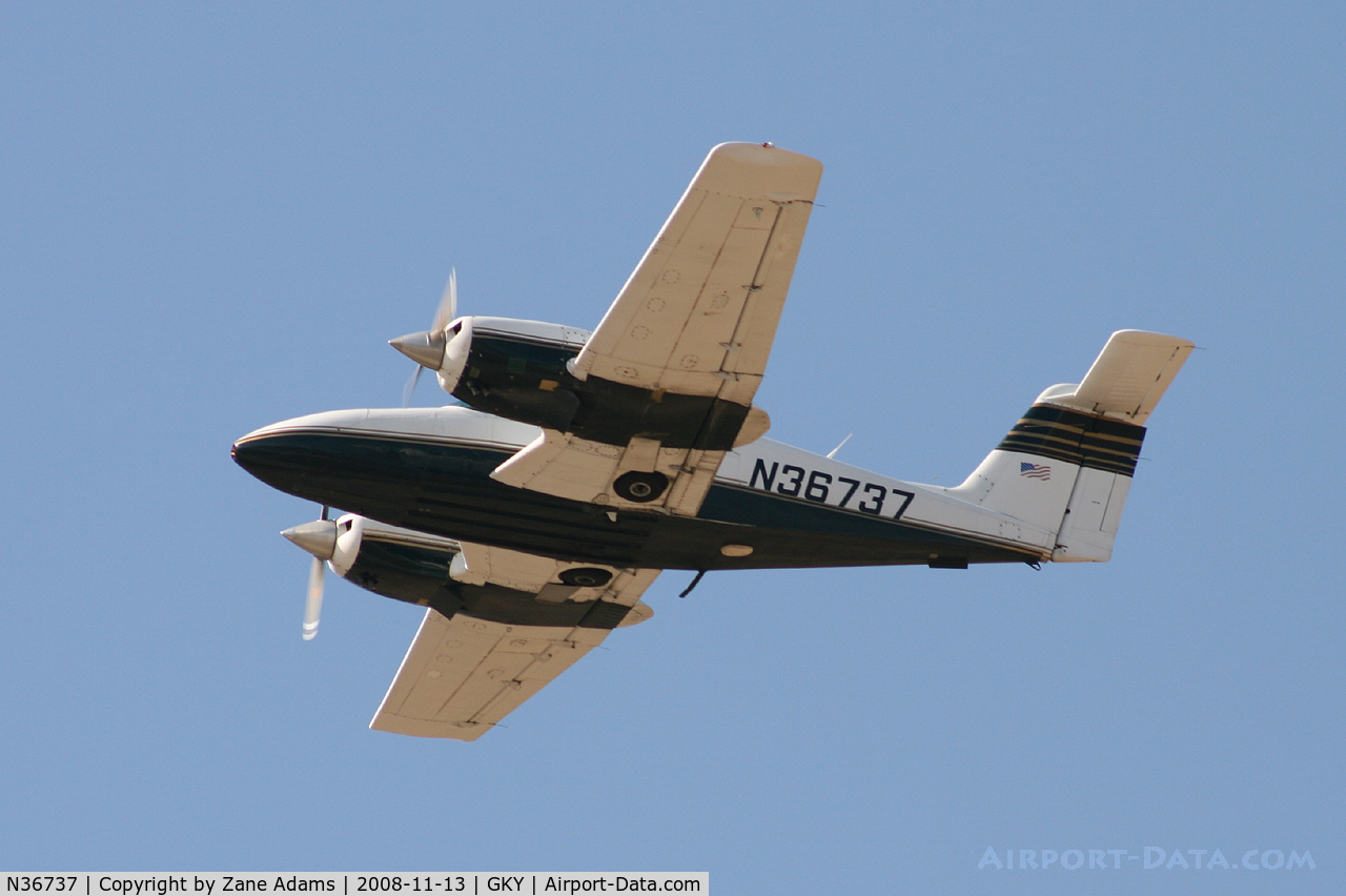 N36737, 1978 Piper PA-44-180 Seminole C/N 44-7995006, At Arlington Municipal - Piper Seminole departing 16