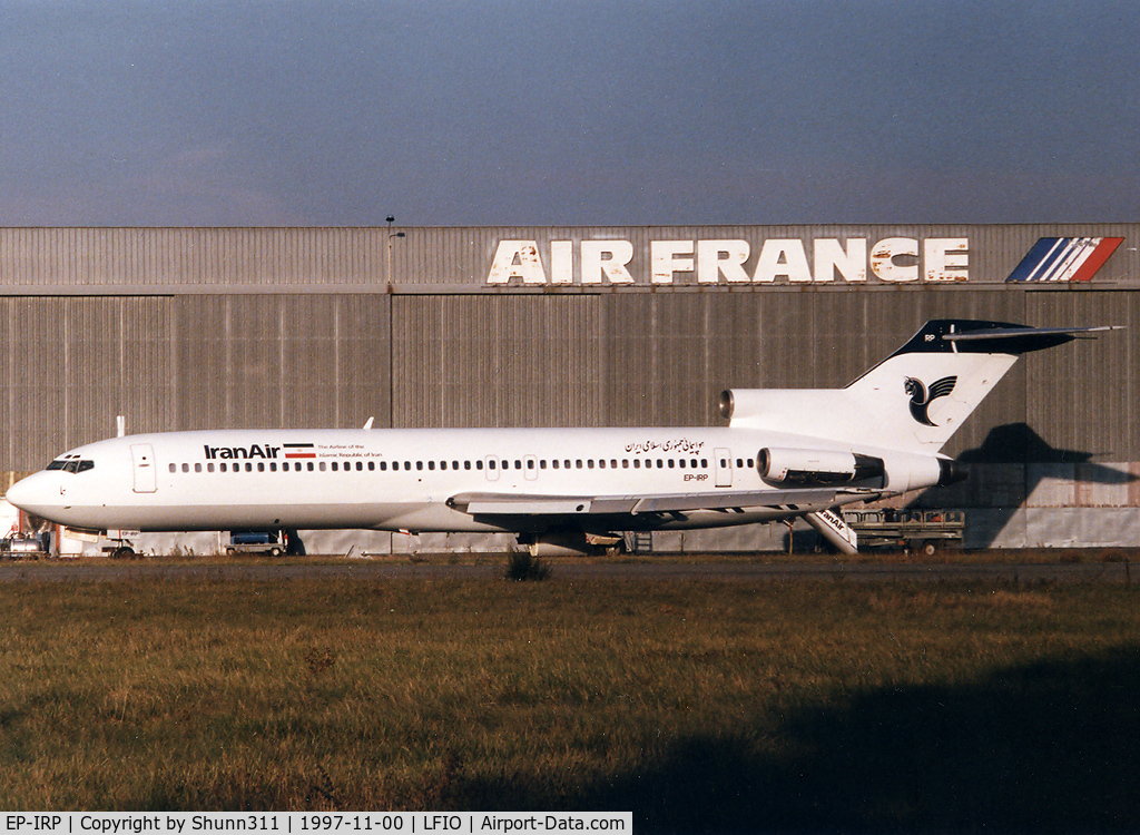 EP-IRP, 1974 Boeing 727-286 C/N 20945, Parked outside Air France buildings after maintenance...