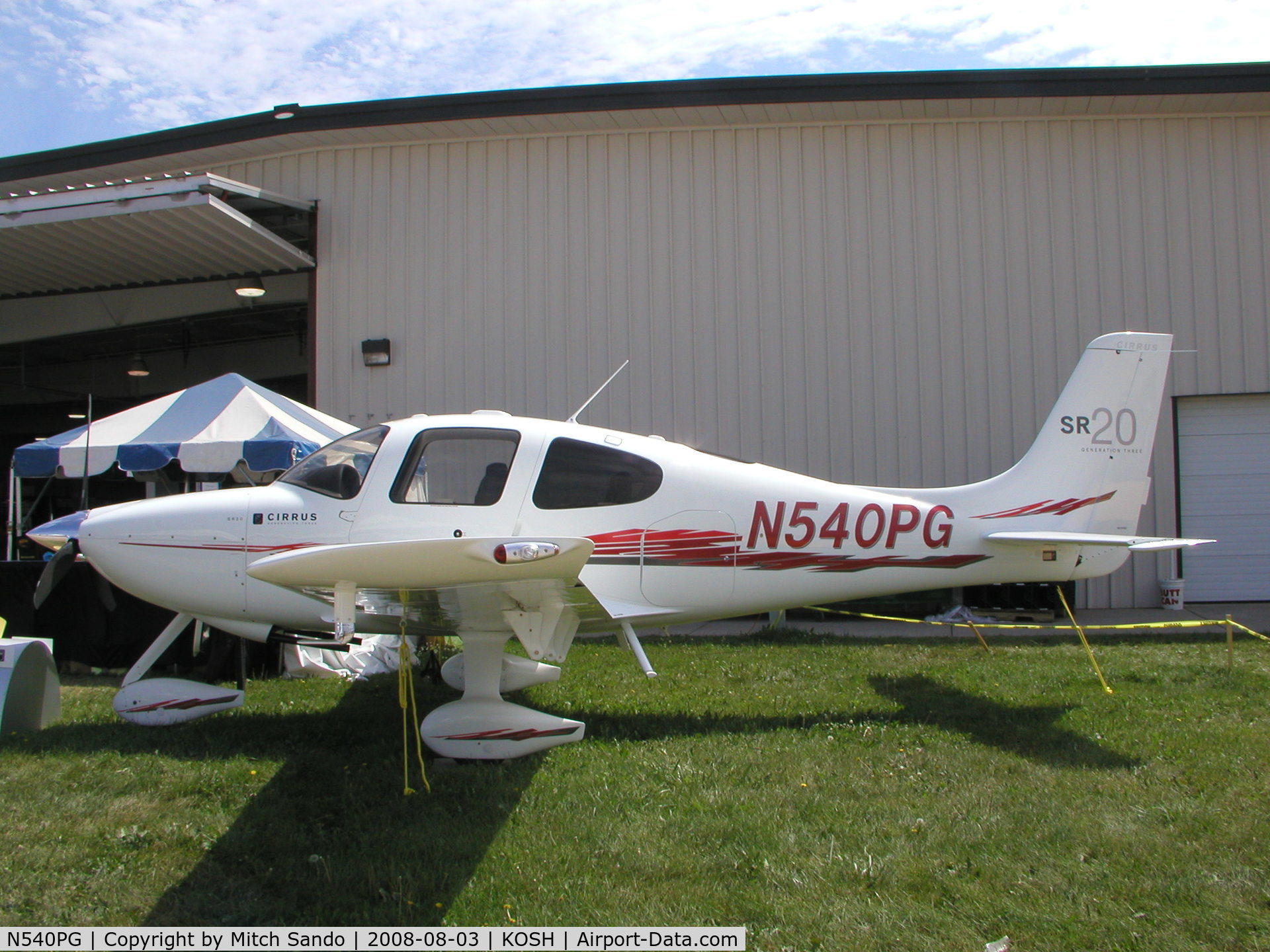 N540PG, 2008 Cirrus SR20 C/N 1998, EAA AirVenture 2008.