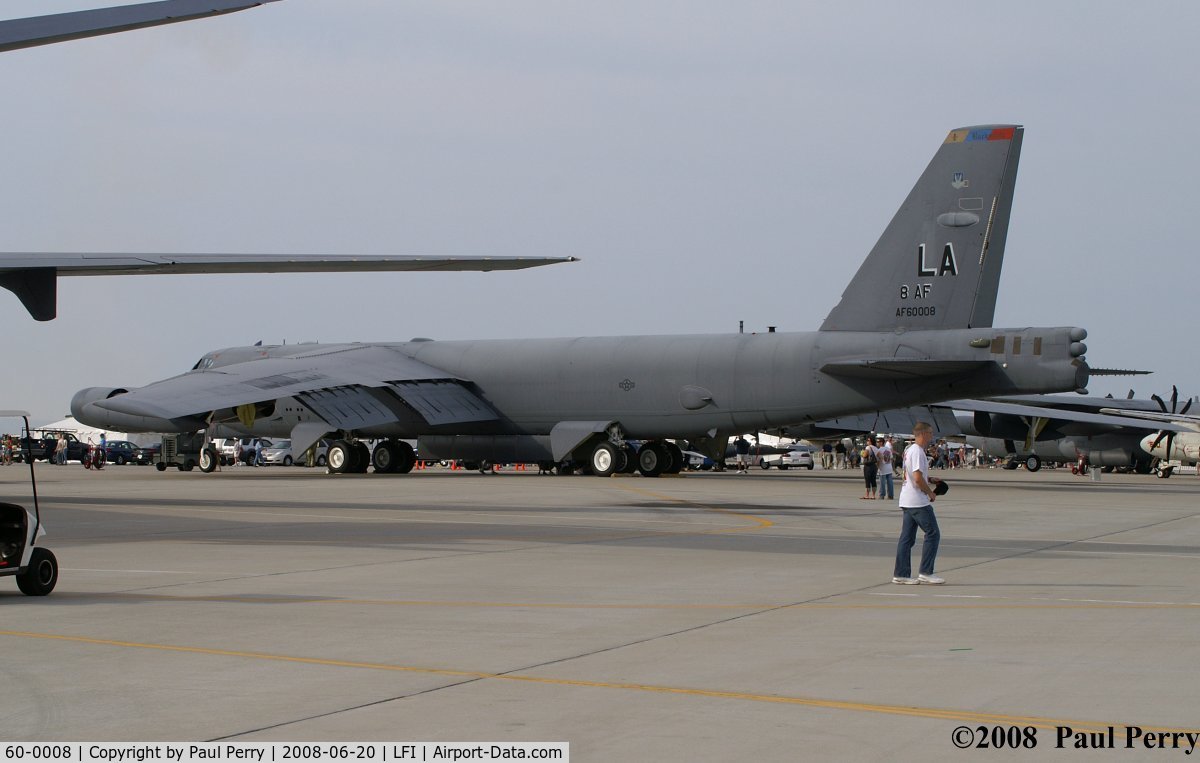 60-0008, 1960 Boeing B-52H Stratofortress C/N 464373, Caught her at two separate airshows in 2008
