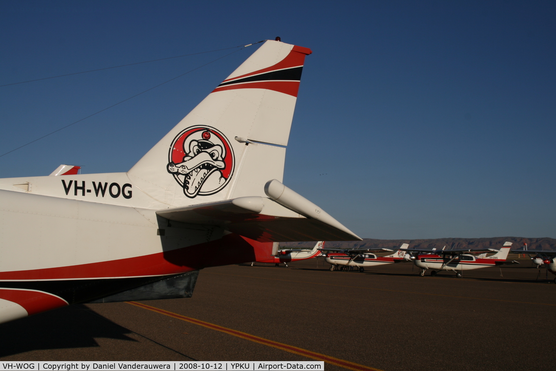 VH-WOG, 2002 Gippsland GA-8 Airvan C/N GA8-02-012, on Aligator Airways apron