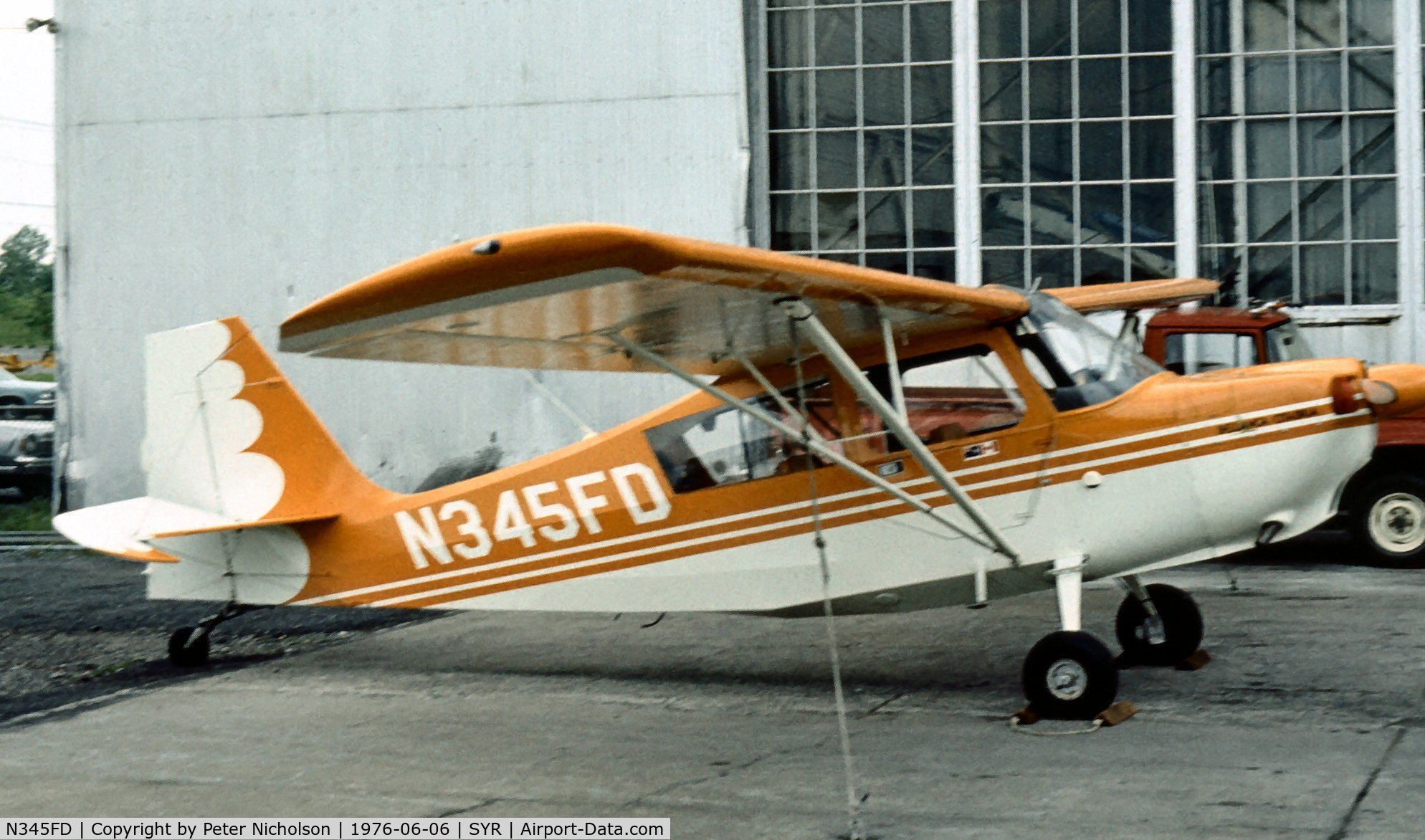 N345FD, 1975 Bellanca 7GCBC C/N 820-75, This Citabria seen at Syracuse in 1976