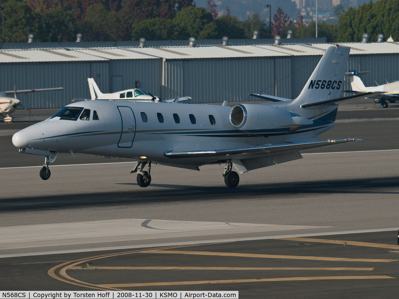 N568CS, 2006 Cessna 560XLS Citation Excel C/N 560-5637, N568CS arriving on RWY 21