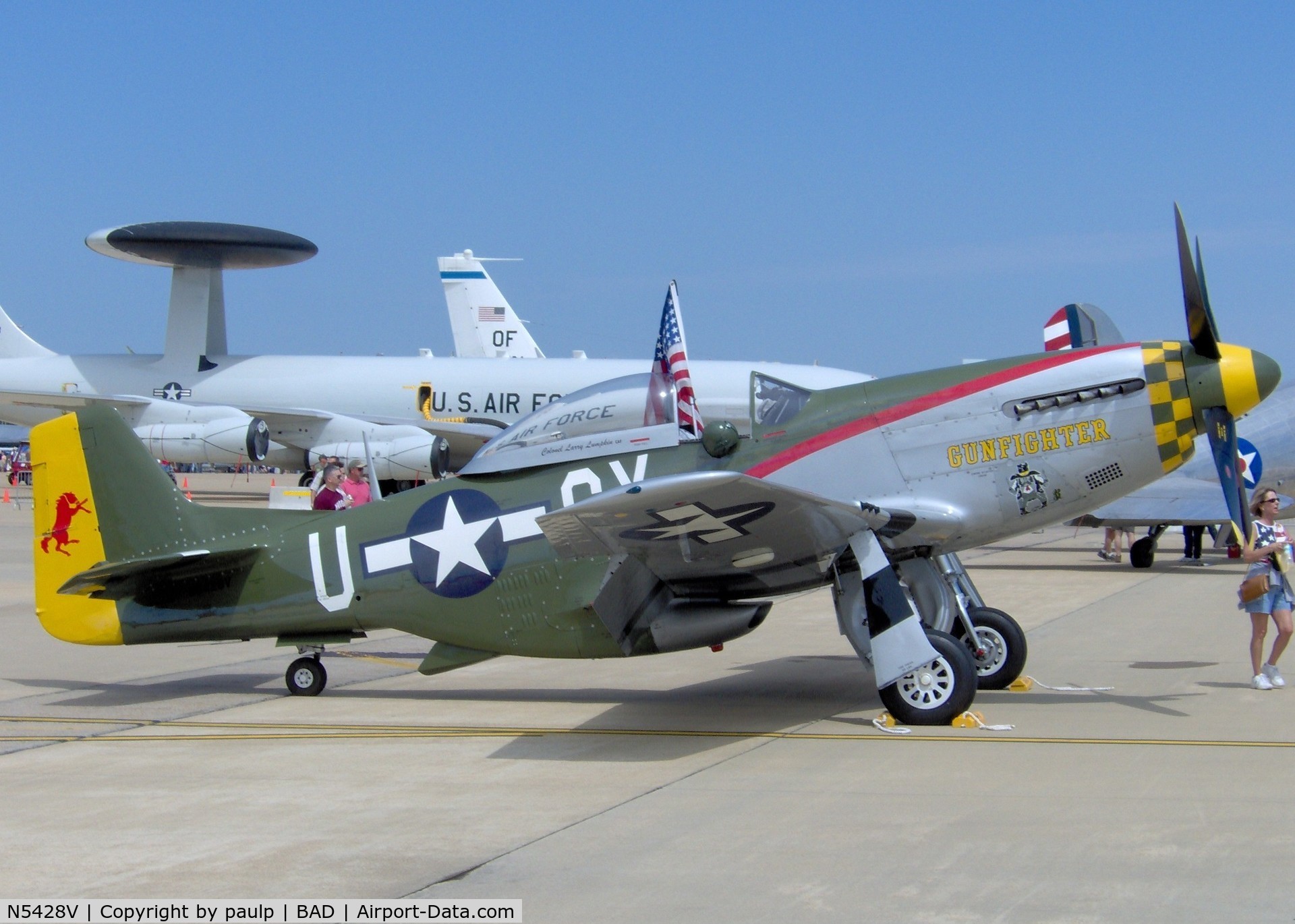 N5428V, 1944 North American P-51D Mustang C/N 122-39723, On display at Barksdale Air Force Base.