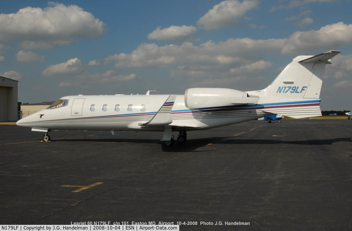 N179LF, 1997 Learjet 60 C/N 101, at Easton MD airport