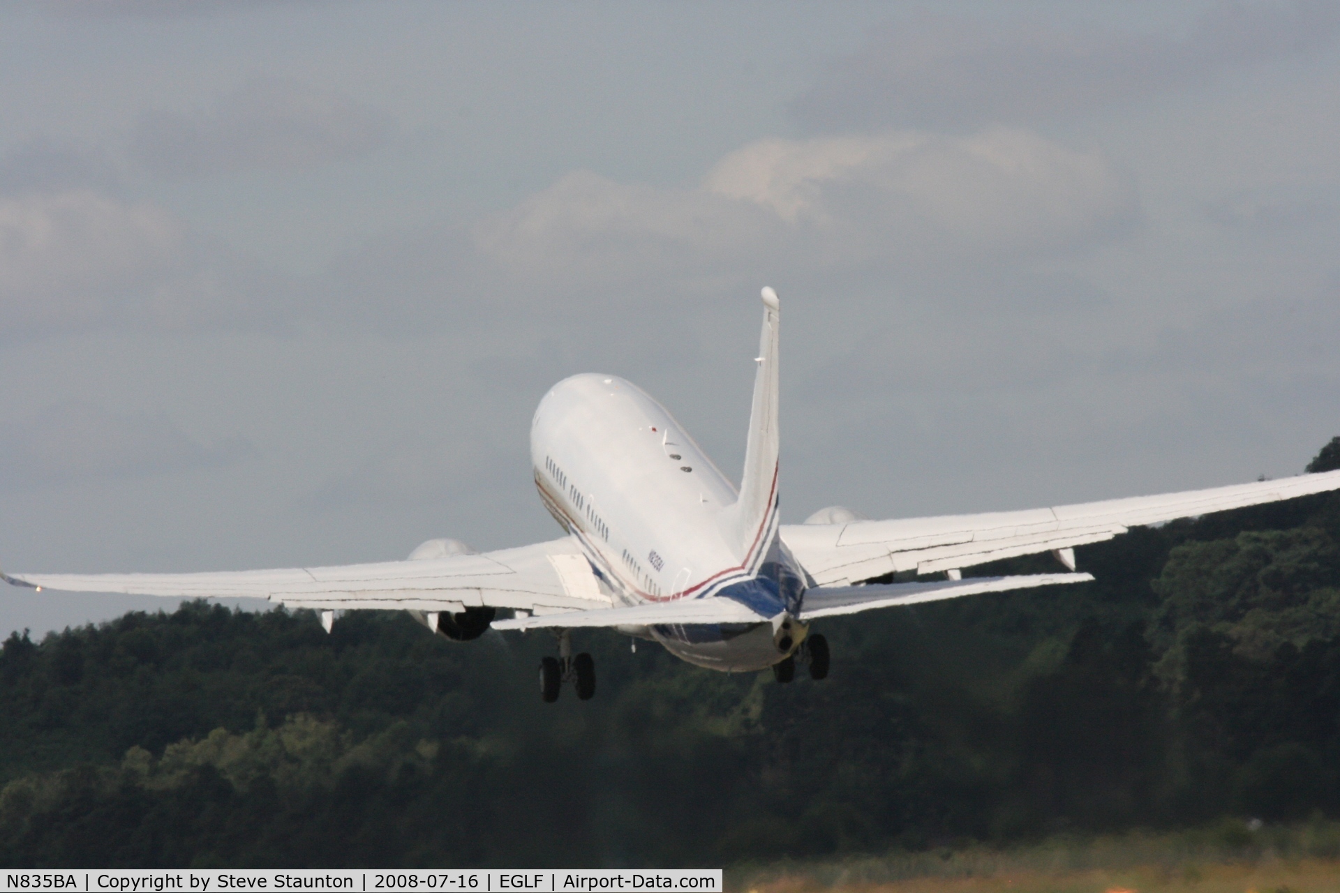 N835BA, 2001 Boeing 737-7BC C/N 30572, Taken at Farnborough Airshow on the Wednesday trade day, 16th July 2009