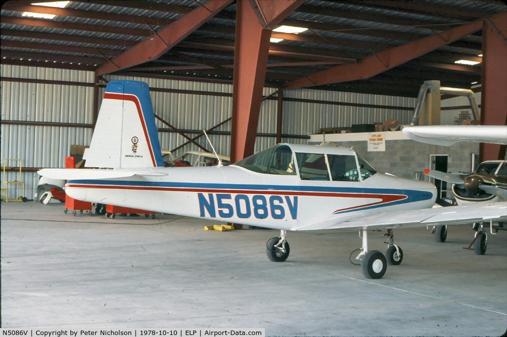 N5086V, 1977 Varga 2150A Kachina C/N VAC-75-77, Hangered at El Paso in 1978