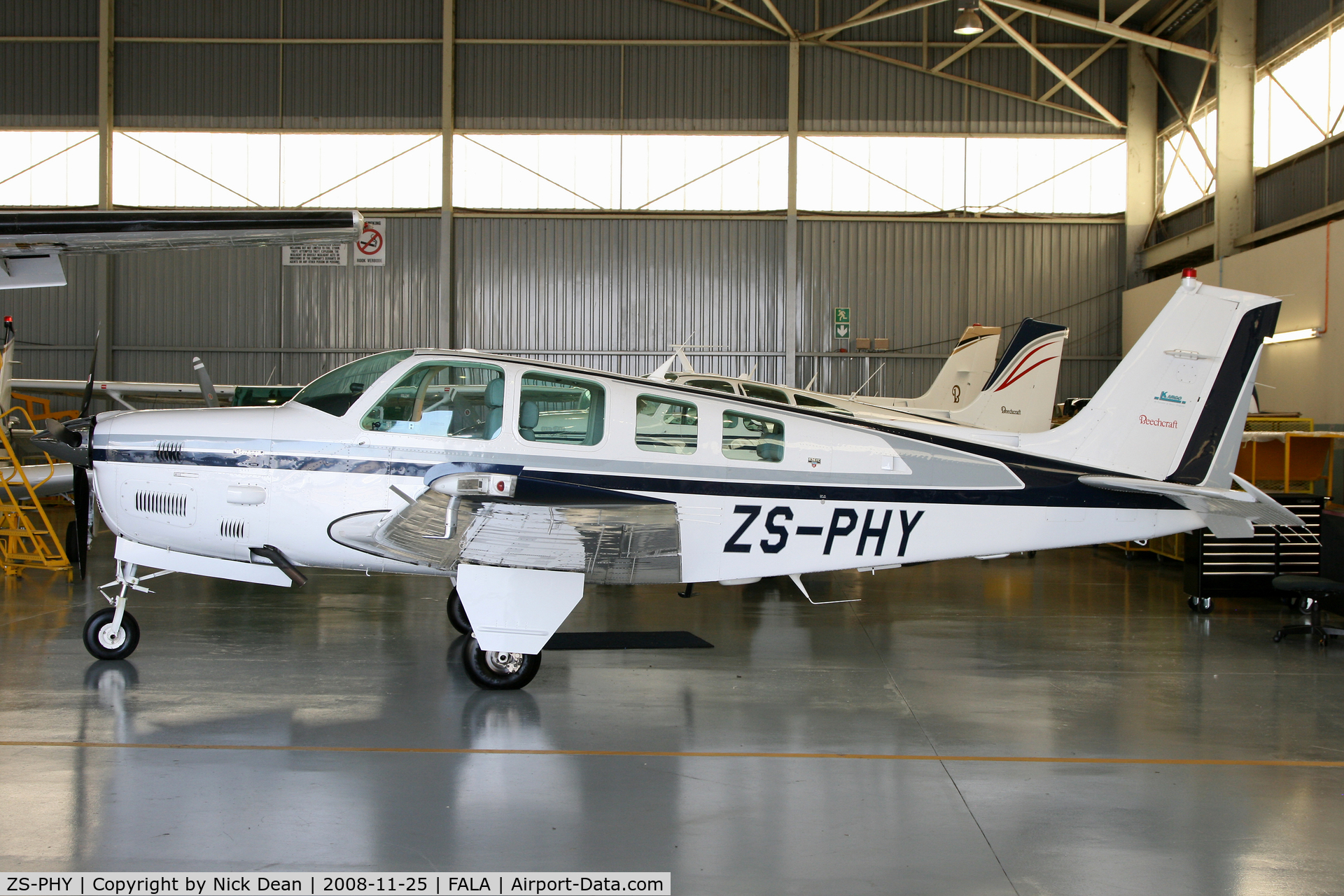 ZS-PHY, 1995 Beech B36TC Bonanza Bonanza C/N EA-579, FALA