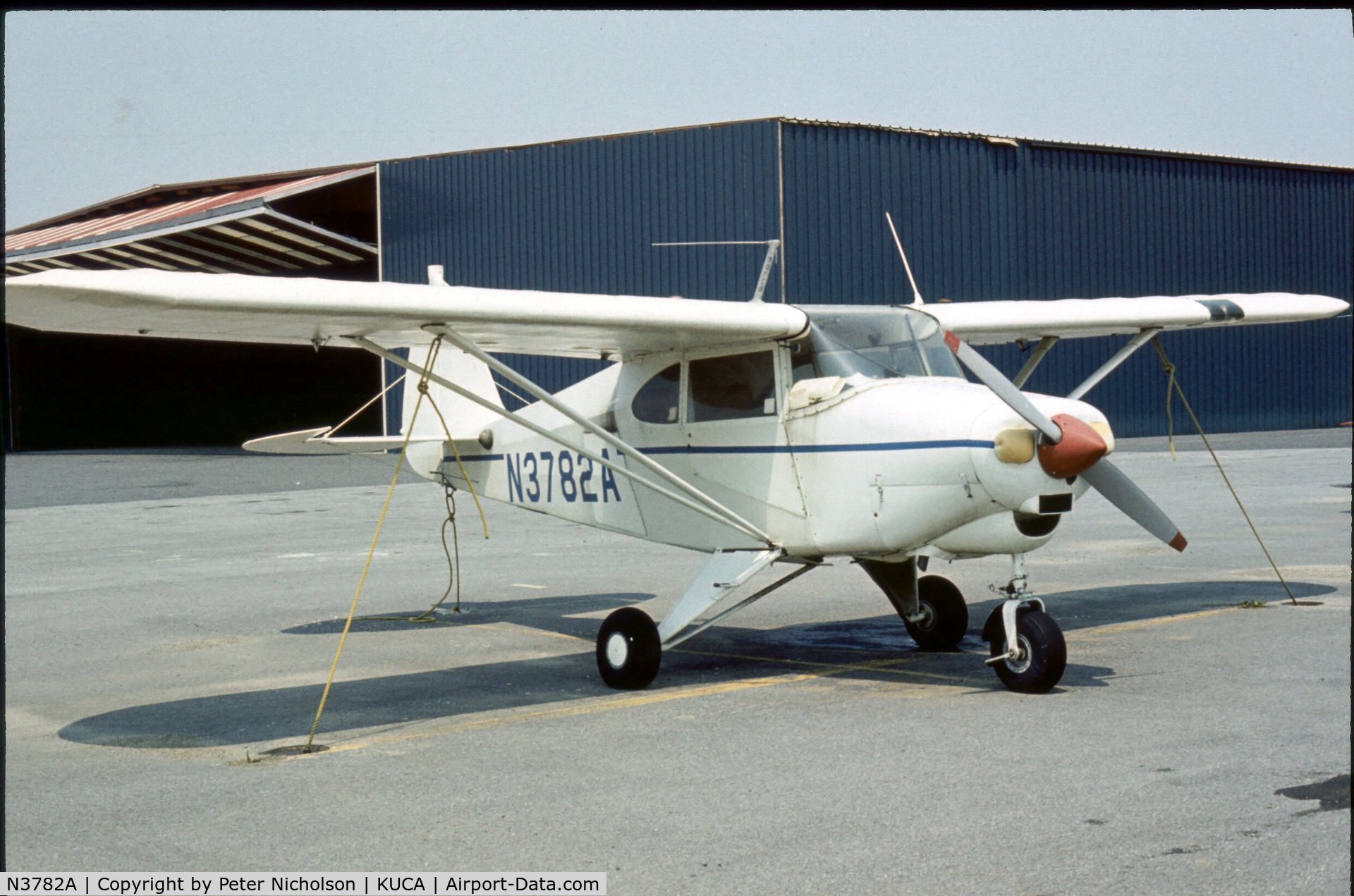 N3782A, 1953 Piper PA-22-135 Tri-Pacer C/N 22-2024, This Colt was seen at Oneida County Airport, New York State in 1976. Airport closed in 2007.