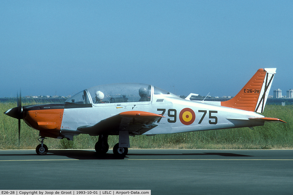 E26-28, Enaer T-35C Tamiz C/N 147, Great view with the Mediterranean in the background.