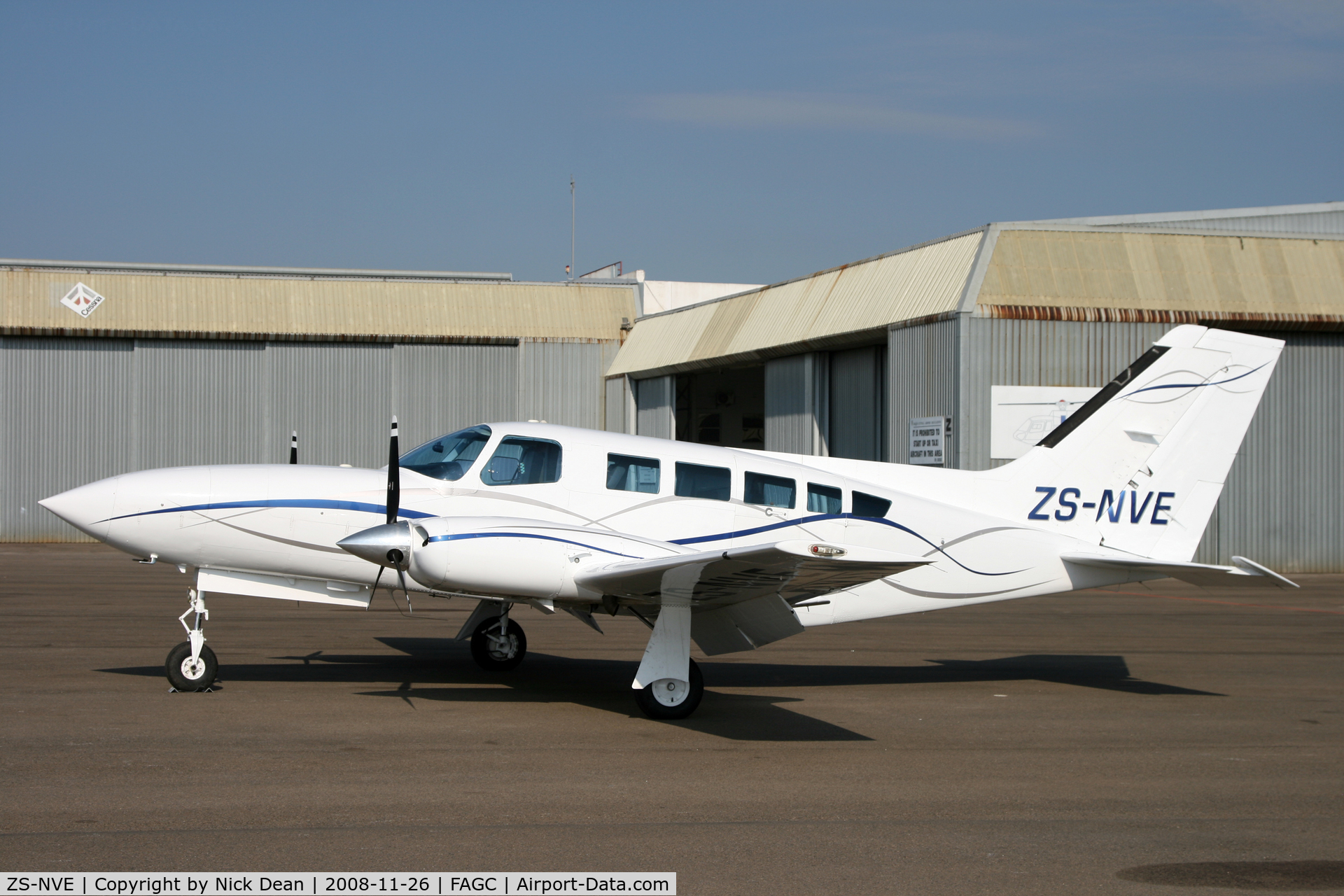 ZS-NVE, 1979 Cessna 402C Businessliner C/N 402C0033, FAGC