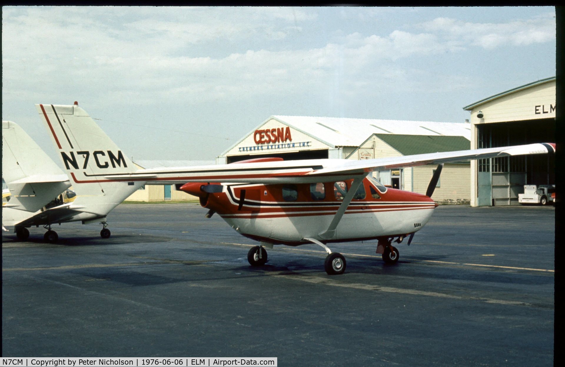 N7CM, 1972 Cessna T337G Turbo Super Skymaster C/N P3370032, This Super Skymaster was seen at Chemung County Airport in the summer of 1976 - airport now known as Elmira Corning Regional Airport.