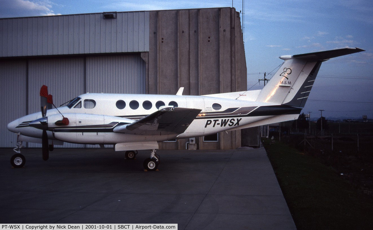 PT-WSX, 1987 Beech B200 King Air King Air C/N BB-1266, SBCT