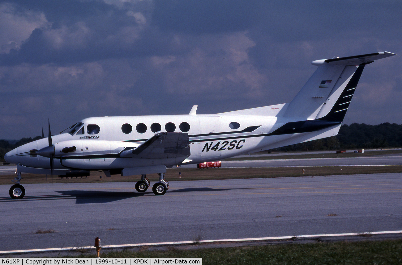 N61XP, 1996 Beech B200 King Air King Air C/N BB-1550, KPDK (Seen as N42SC prior to becoming N61XP)
