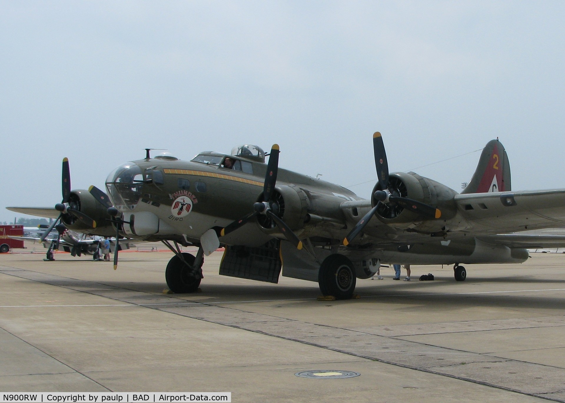 N900RW, 1944 Boeing B-17G Flying Fortress C/N 8627, On display after flying with a B-52 at Barksdale Air Force Base.