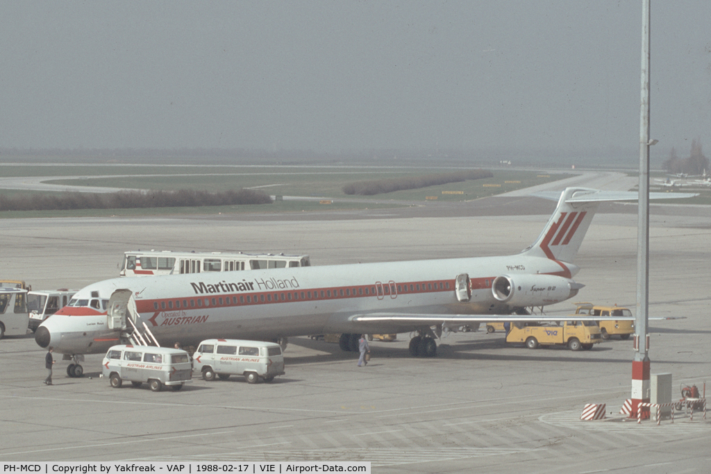 PH-MCD, 1983 McDonnell Douglas MD-82 (DC-9-82) C/N 48022, Martinair MD80 with Austrian Airlins sticker