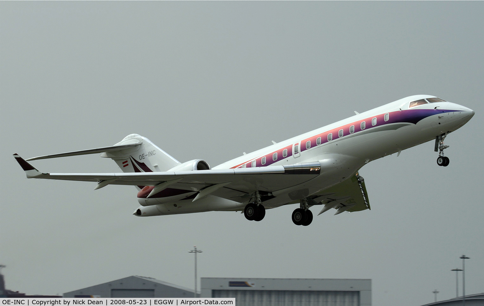 OE-INC, 2006 Bombardier BD-700-1A10 Global 5000 C/N 9168, EGGW (Stunning paint on this one) C/N is actually 9168