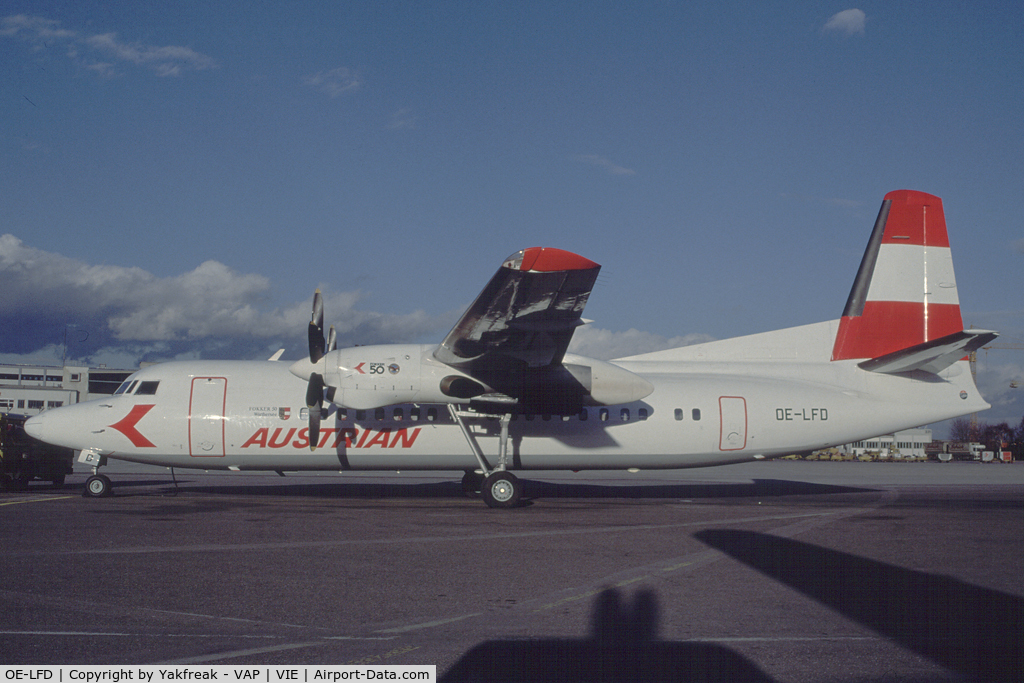 OE-LFD, 1989 Fokker 50 C/N 20144, Austrian Air Service Fokker 50