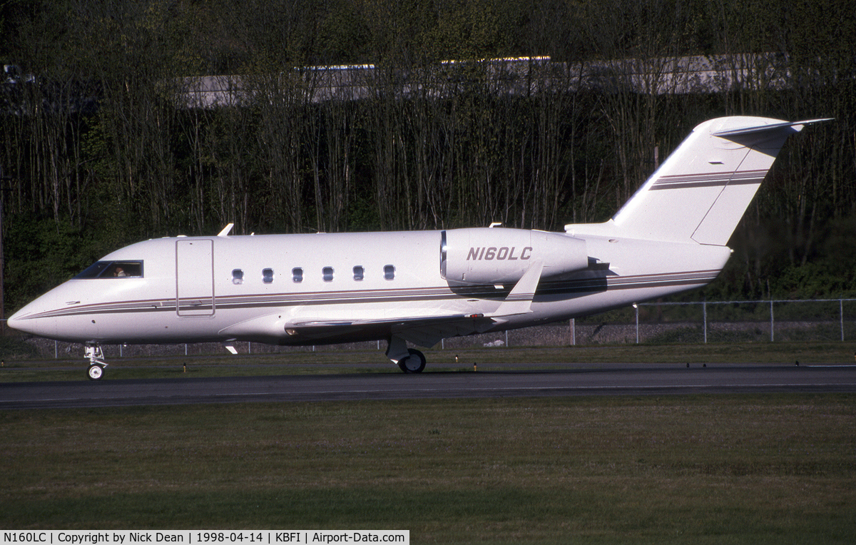 N160LC, 1982 Canadair Challenger 600S (CL-600-1A11) C/N 1068, KBFI (Currently registered N604EF)