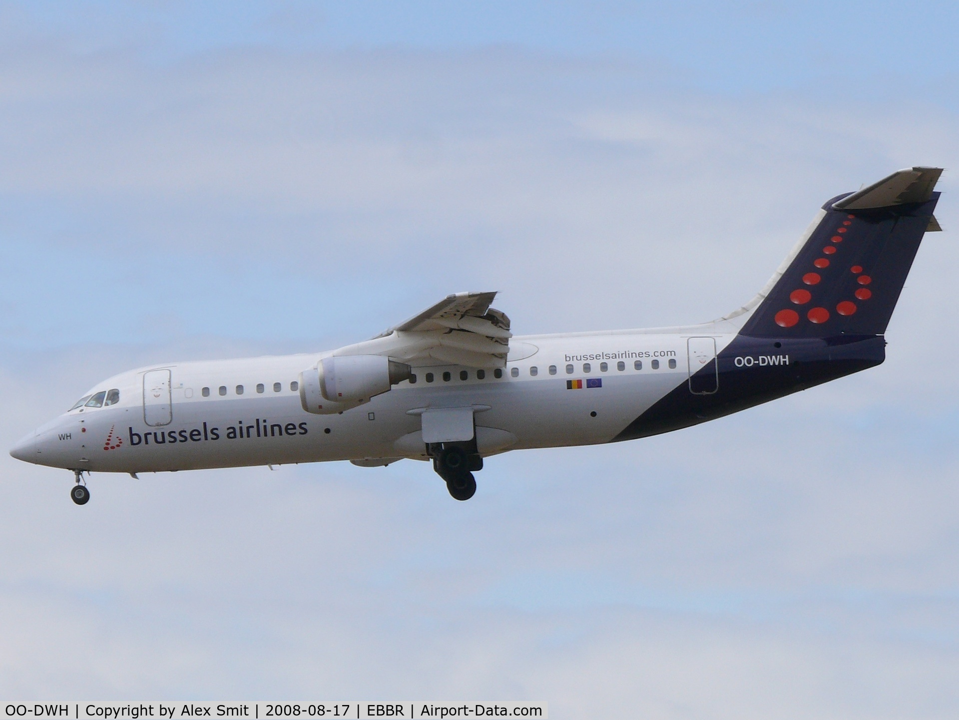 OO-DWH, 1998 British Aerospace Avro 146-RJ100 C/N E3340, British Aerospace BAe146-300/RJ100 OO-DWH Brussels Airlines