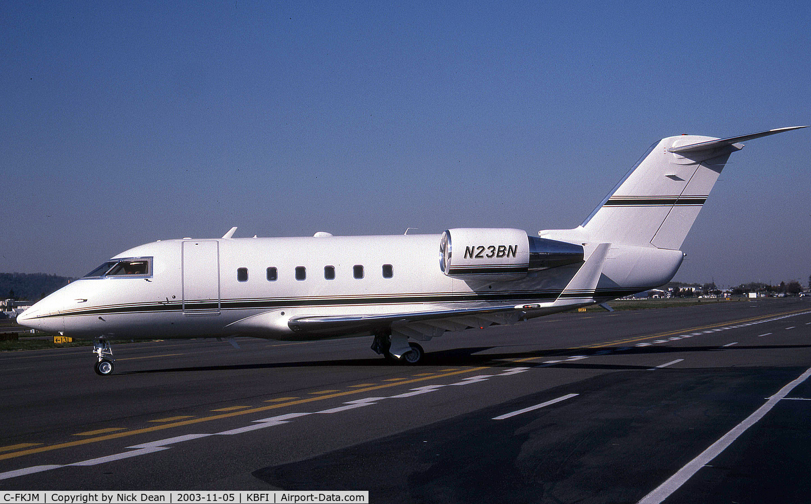 C-FKJM, 1983 Canadair Challenger 601 (CL-600-2A12) C/N 3012, KBFI (Currently registered as posted C-FKJM)