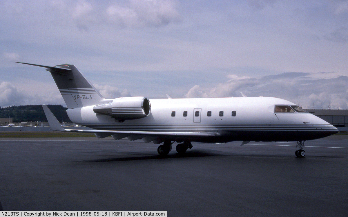 N213TS, 1983 Canadair Challenger 601 (CL-600-2A12) C/N 3013, KBFI (Currently registered N213TS as posted VP-BLA is currently a G550)