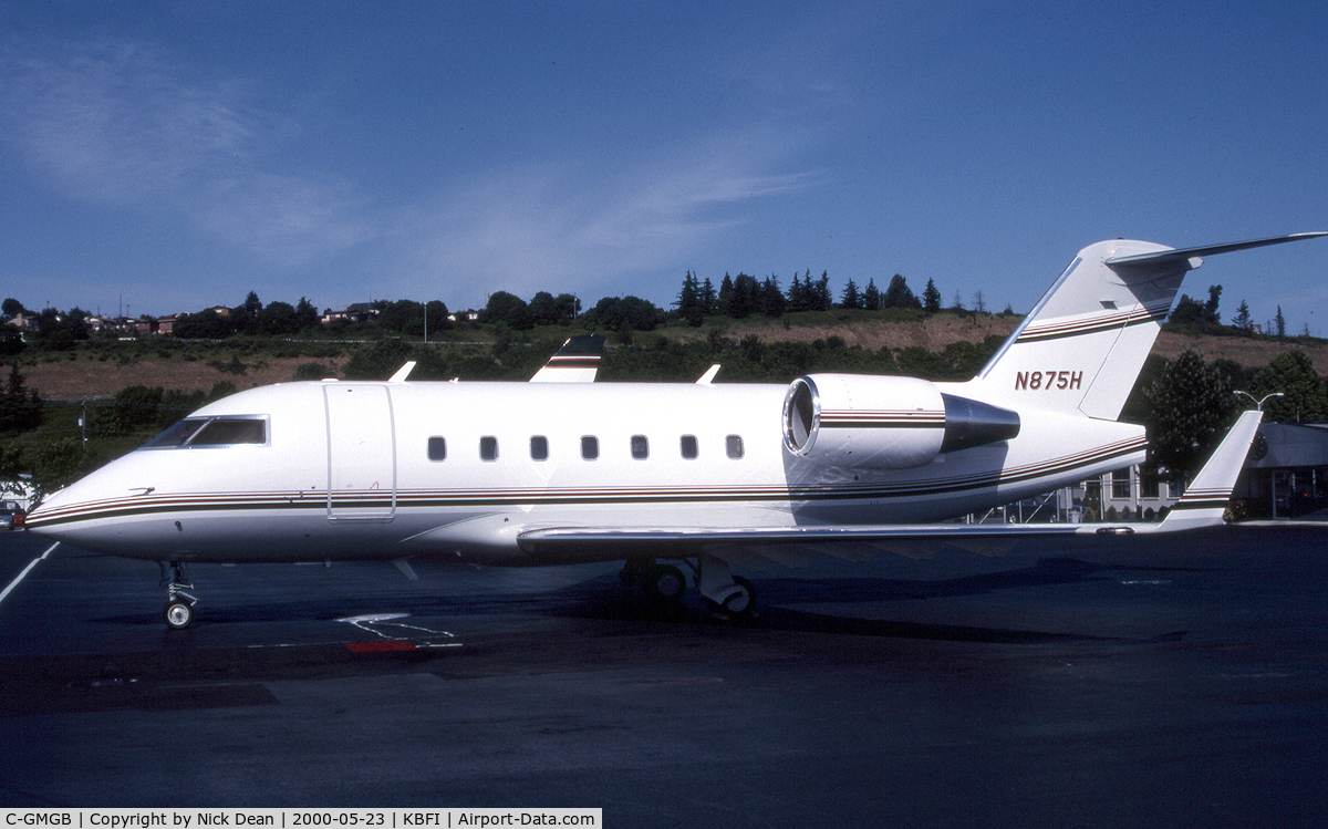 C-GMGB, 1991 Canadair Challenger 601-3A (CL-600-2B16) C/N 5093, KBFI (Seen here as N875H and currently registerd C-GMGB as posted)