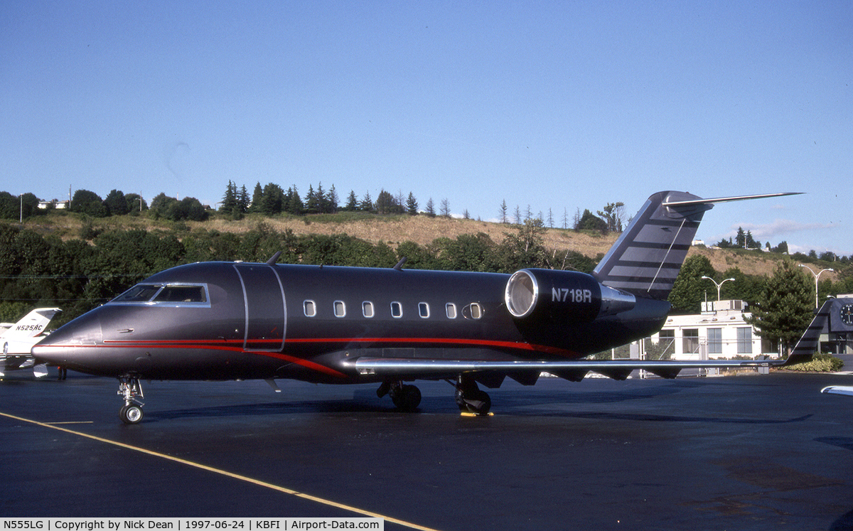 N555LG, 1993 Canadair Challenger 601-3A (CL-600-2B16) C/N 5127, KBFI (Seen here as N718R this aircraft is now registered N555LG as posted)