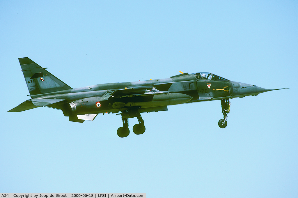 A34, Sepecat Jaguar A C/N A34, This Jaguar participated in a mass base attack during the local air day.