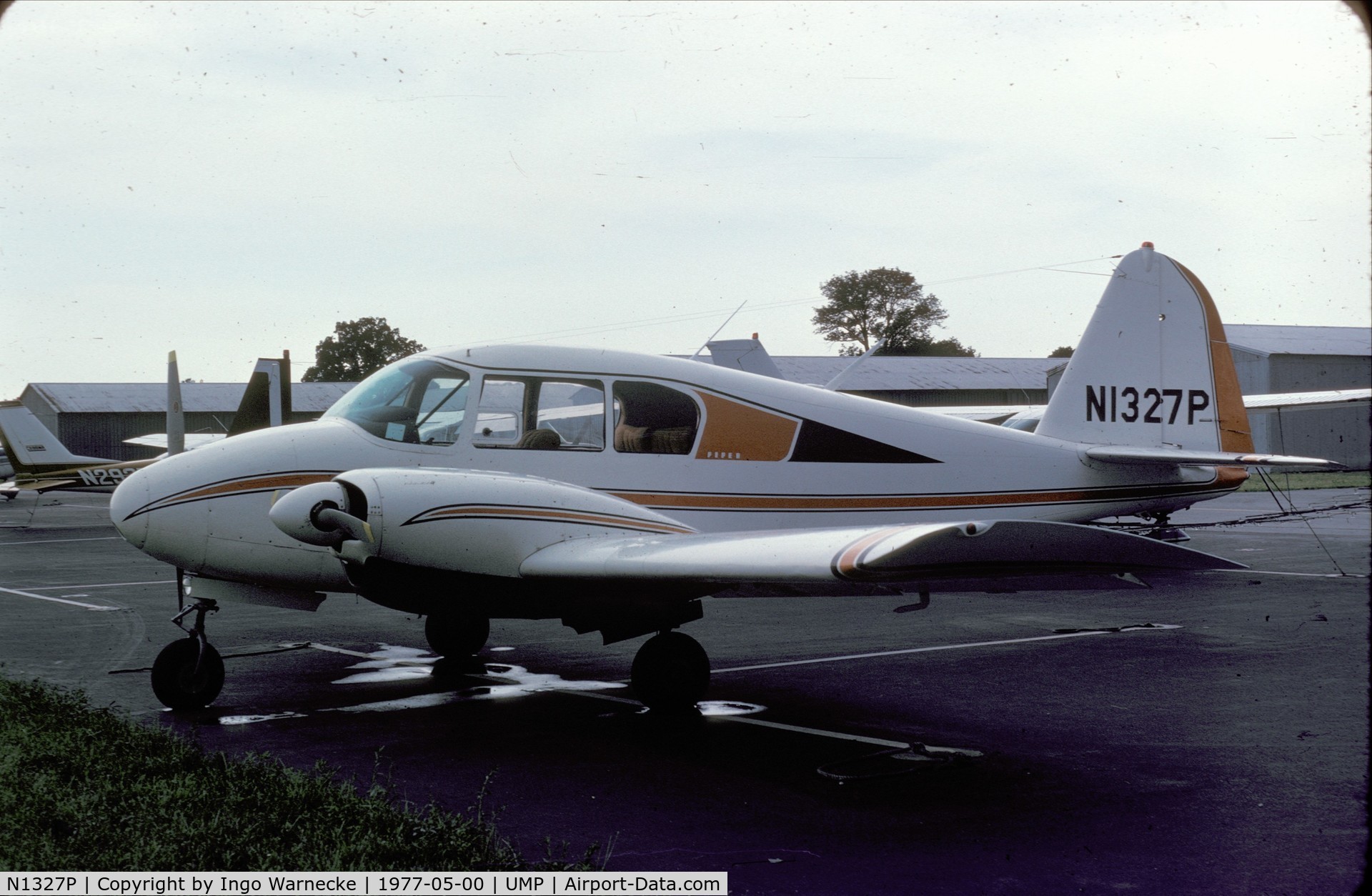 N1327P, 1955 Piper PA-23 C/N 23-371, Piper PA-23 Apache at Indianapolis Metropolitan Airport