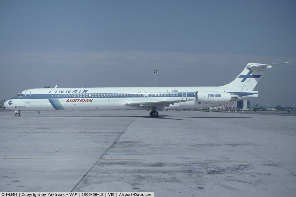 OH-LMH, 1992 McDonnell Douglas MD-82 (DC-9-82) C/N 53245, Finnair MD80 on lease to Austrian Airlines