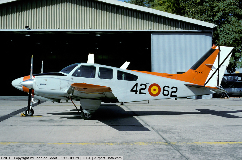 E20-4, 1972 Beech 95-B55 Baron Baron C/N TC-1457, The Beech Baron was used for multi engine training.