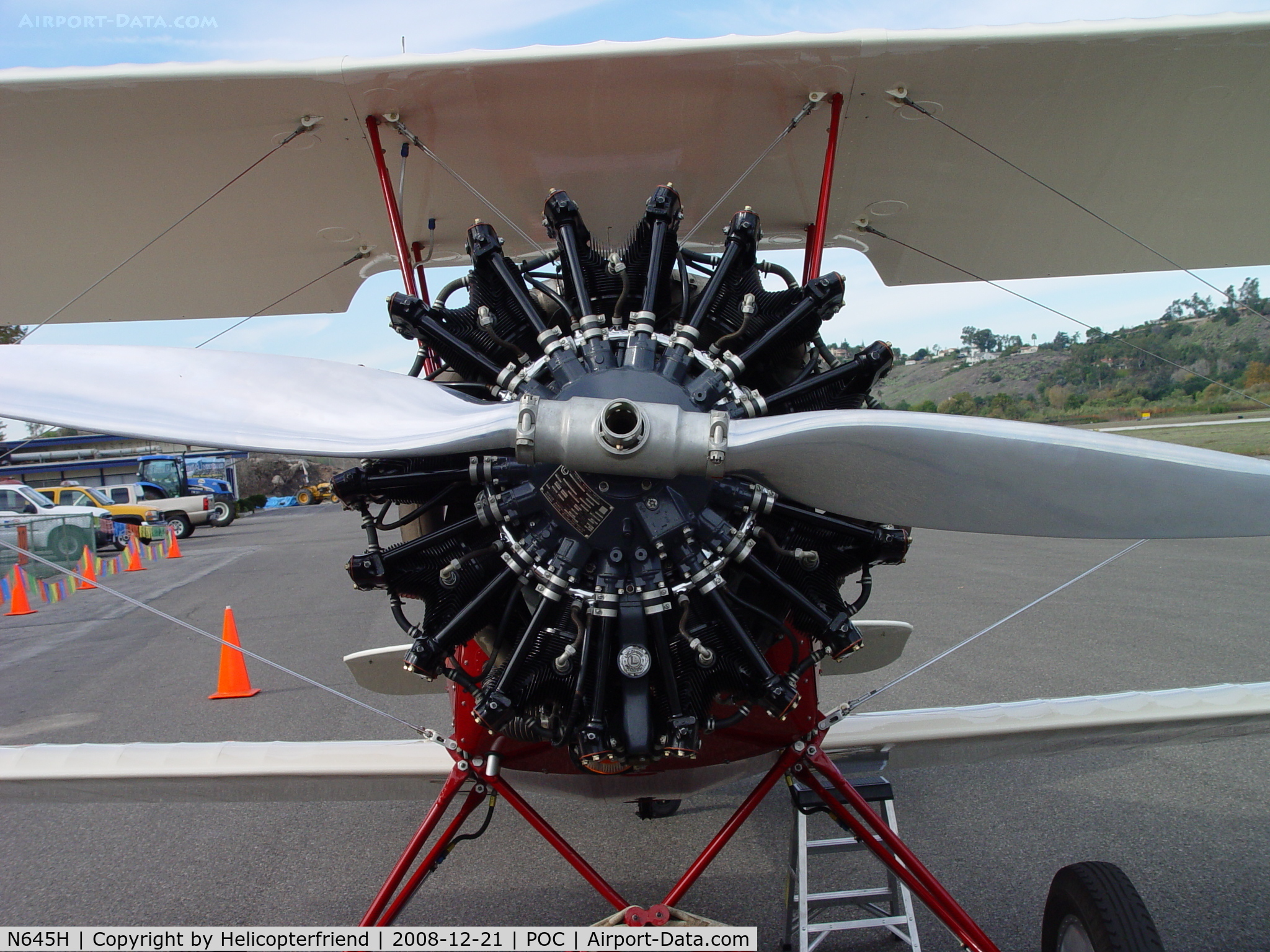 N645H, 1929 Curtiss-Wright Travel Air E-4000 C/N 1220, Engine/On display at Brackett/Flying in/Flying out
