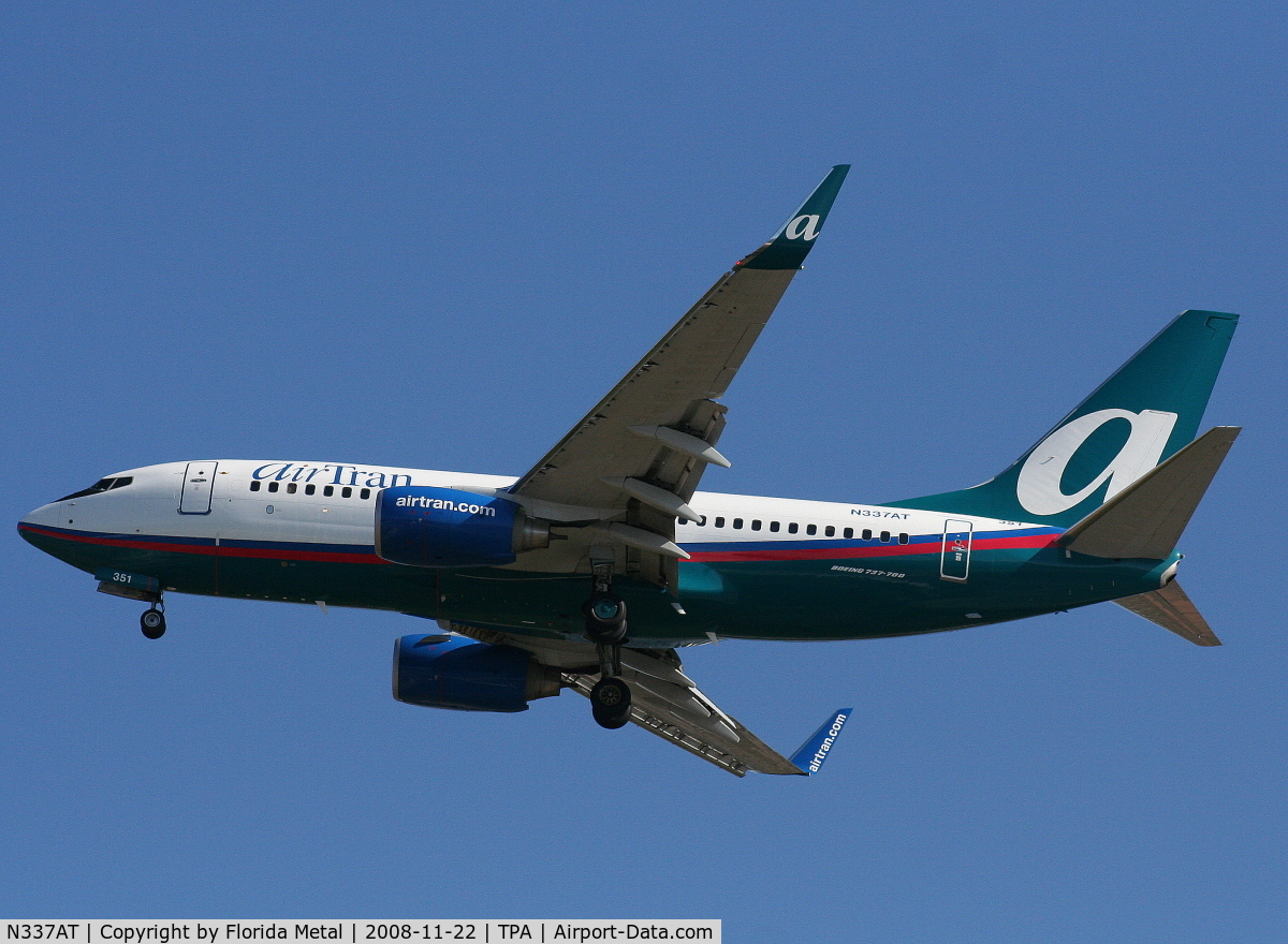 N337AT, 2008 Boeing 737-7BD C/N 36717, Air Tran 737-700