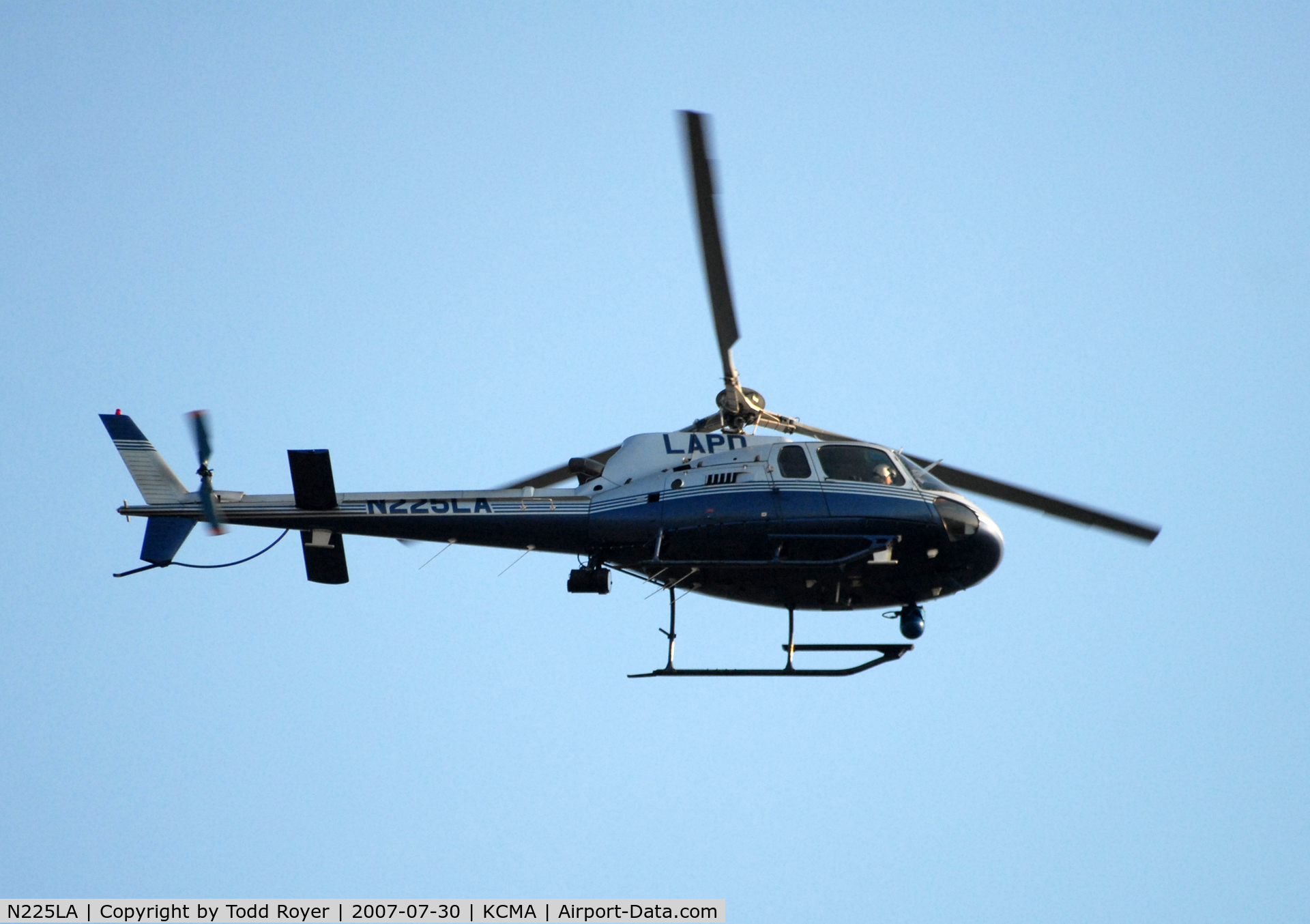 N225LA, 2000 Eurocopter AS-350B-2 Ecureuil C/N 3308, Backyard shot about 4 miles east of CMA