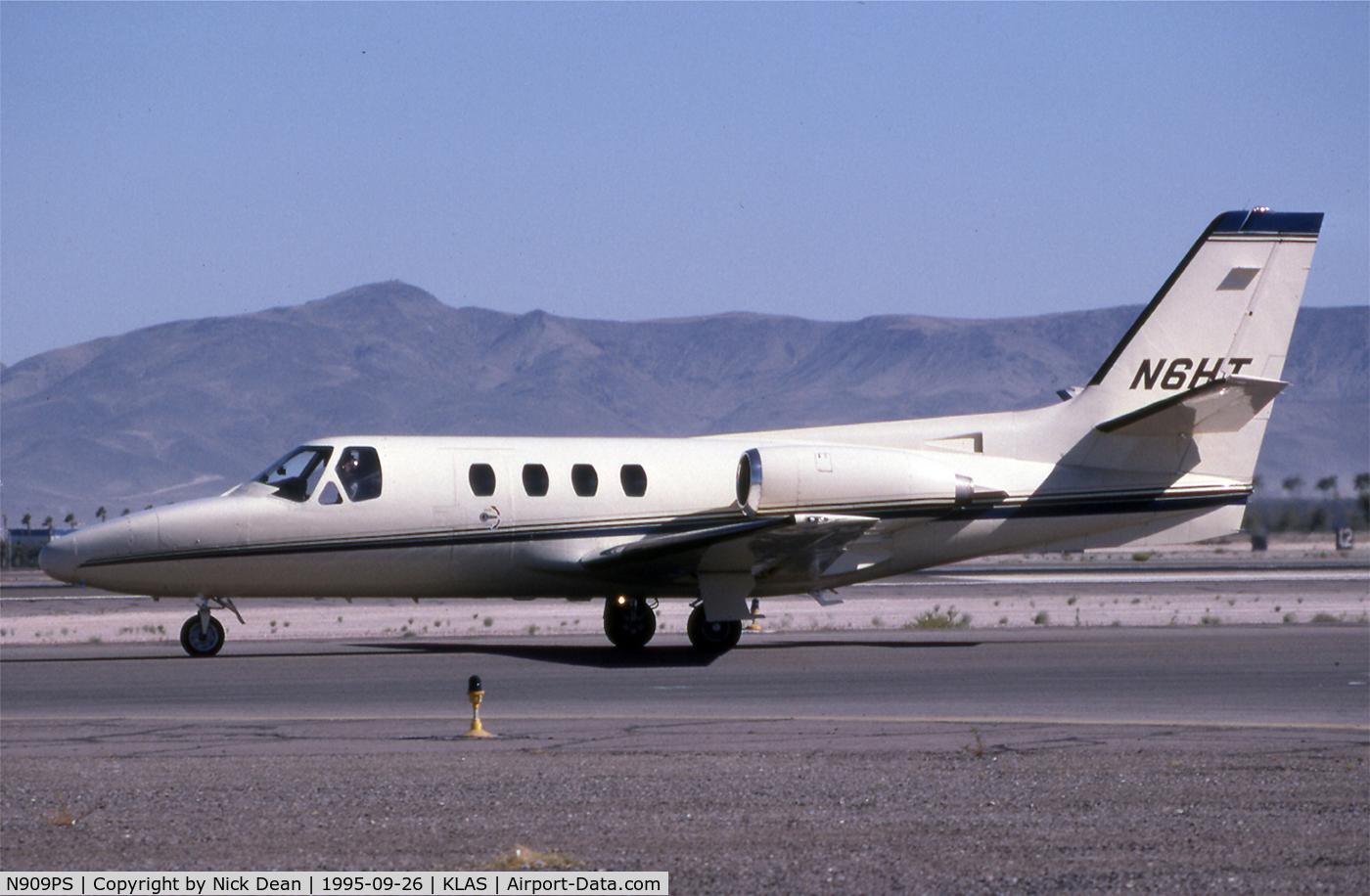 N909PS, 1977 Cessna 501 Citation I/SP C/N 501-0008, KLAS (Seen here as N6HT and currently registered N909PS as posted)