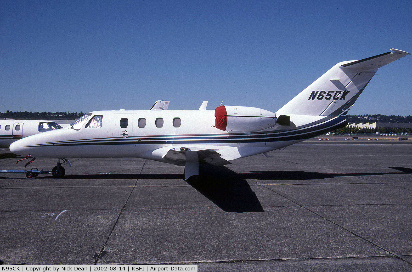 N95CK, 2002 Cessna 525 CitationJet CJ1 C/N 525-0493, KBFI (Seen here as N65CK this airframe is now registered N95CK as posted)